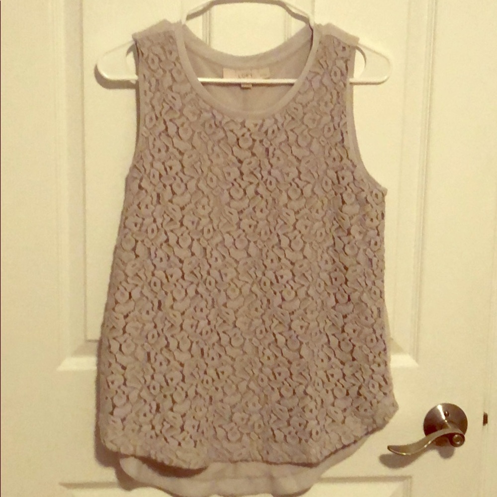 LOFT high low sleeveless blouse